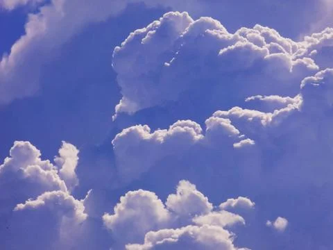 Blue sky with clouds nature for background. Stock Photos