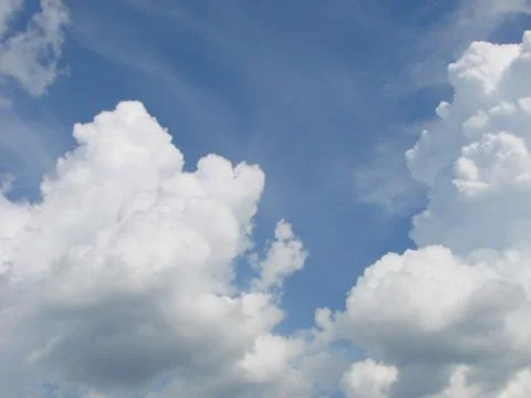 Blue sky with clouds nature for background. Pattern of clouds in the blue sky Stock Photos