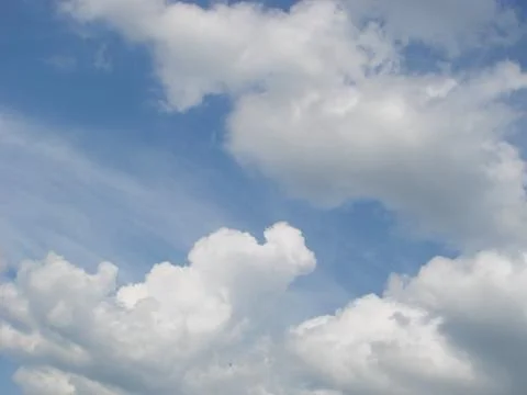 Blue sky with clouds nature for background. Pattern of clouds in the blue sky Stock Photos