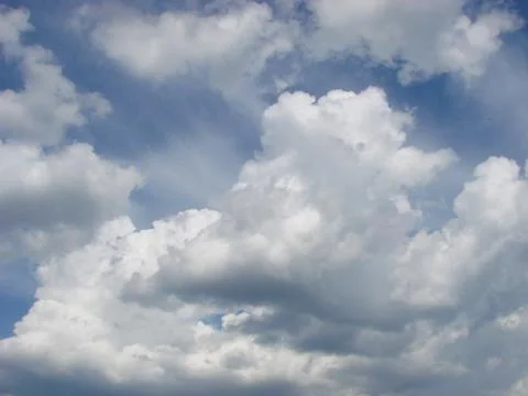 Blue sky with clouds nature for background. Pattern of clouds in the blue sky Stock Photos