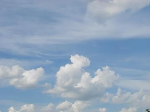 Blue sky with clouds nature for background. Pattern of clouds in the blue sky Stock Photos