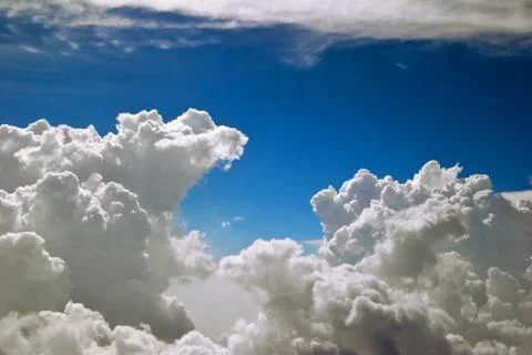 Blue sky with clouds Stock Photos