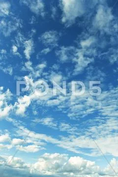 Blue sky with clouds Stock Photos