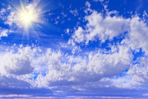 Blue sky with clouds Stock Photos