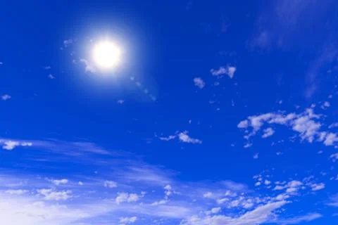 Blue sky with clouds Stock Photos