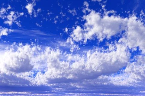 Blue sky with clouds Stock Photos
