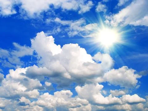 Blue sky with clouds Stock Photos