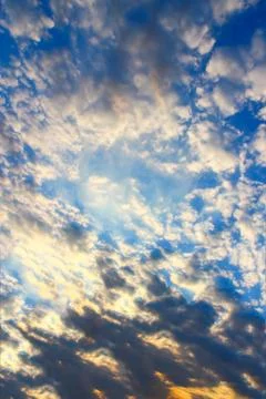 Blue sky with clouds. Stock Photos