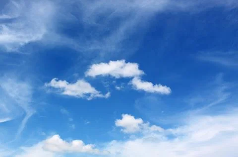 Blue sky with clouds. Stock Photos