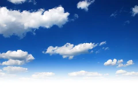 Blue sky with clouds Stock Photos