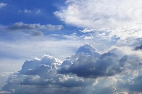 Blue sky with clouds Stock Photos