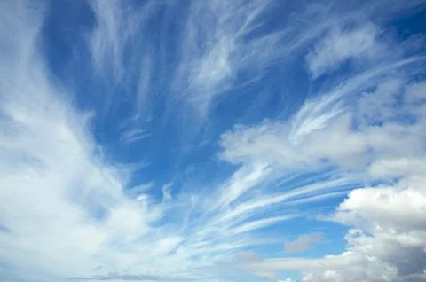 Blue sky with clouds Stock Photos