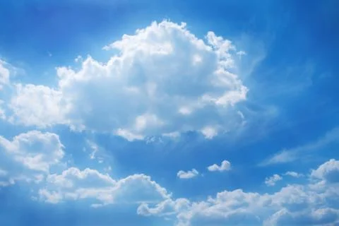 Blue sky with clouds Stock Photos
