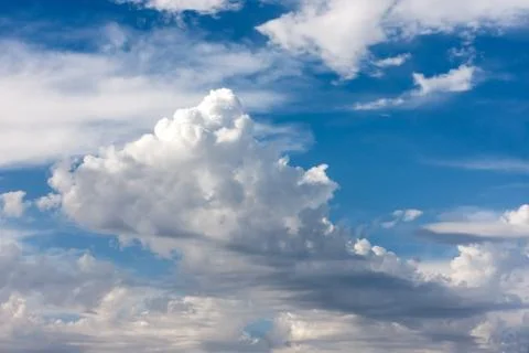 Blue sky with clouds Stock Photos