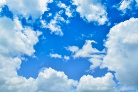 Blue sky with clouds Stock Photos