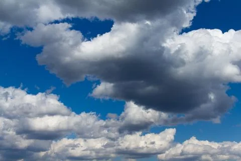 Blue sky with clouds Stock Photos