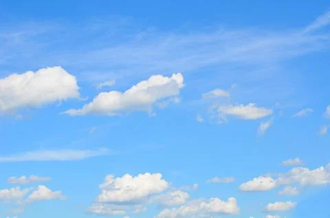 The blue sky with clouds Stock Photos