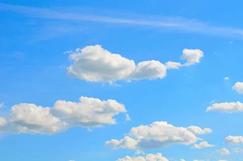 The blue sky with clouds Stock Photos