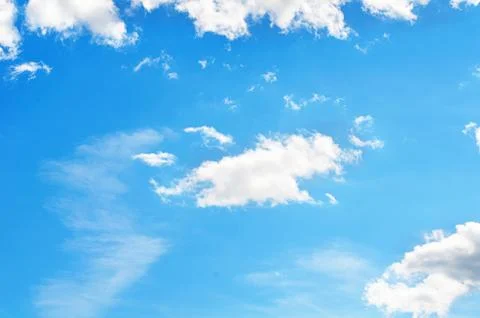 The blue sky with clouds Stock Photos