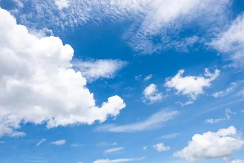 Blue sky with clouds Stock-Fotos