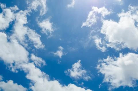 Blue sky with clouds Stock Photos