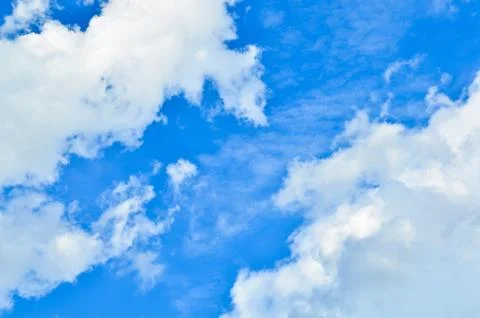 Blue sky with clouds Stock Photos