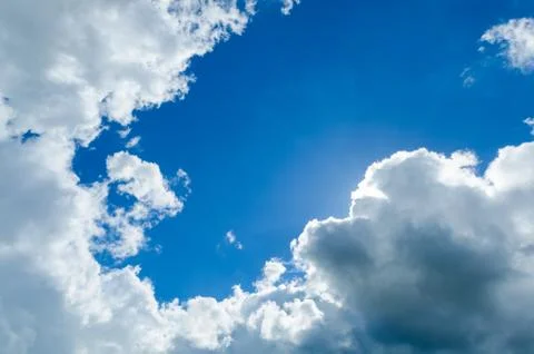 Blue sky with clouds Stock Photos