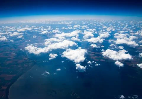 Blue sky with clouds Stock Photos