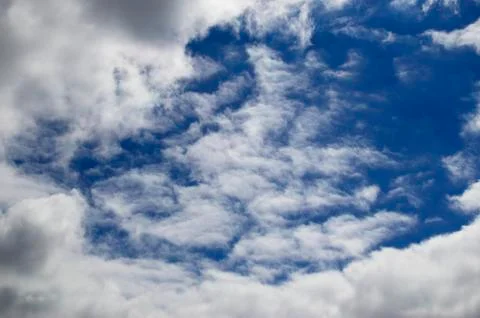 Blue sky with clouds Stock Photos