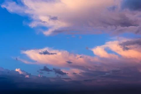 Blue sky with clouds Stock Photos