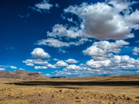Blue sky with clouds Stock Photos