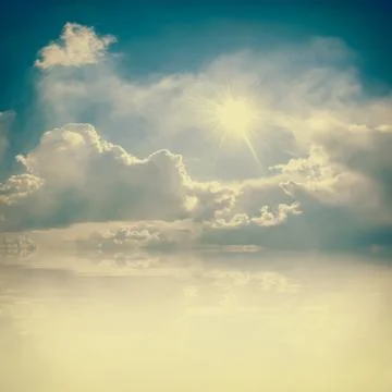 Blue sky with clouds Stock Photos