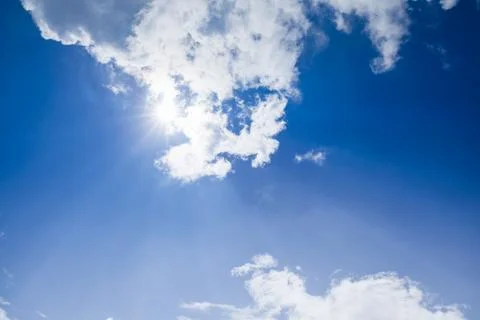 Blue sky with clouds Stock Photos