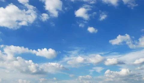 Blue sky with clouds. Stock Photos