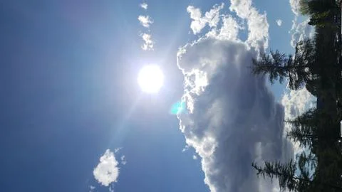 Blue sky with clouds Stock Photos