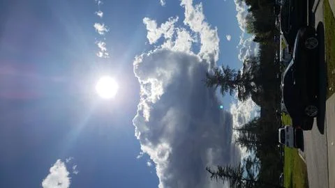 Blue sky with clouds Stock Photos