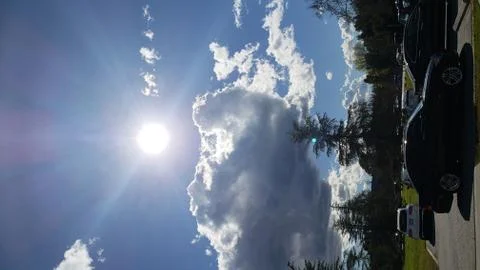 Blue sky with clouds Stock Photos