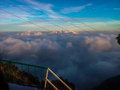 Blue sky with clouds Stock Photos
