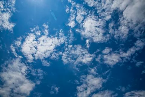 Blue sky with clouds Stockfoto's