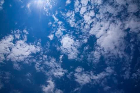 Blue sky with clouds Fotos Stock