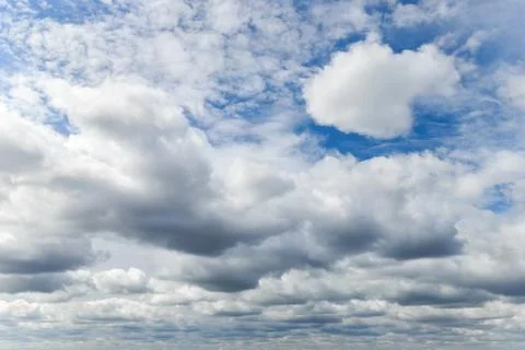 Blue sky with clouds. Stock Photos
