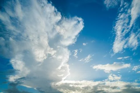 Blue sky with clouds Stock Photos