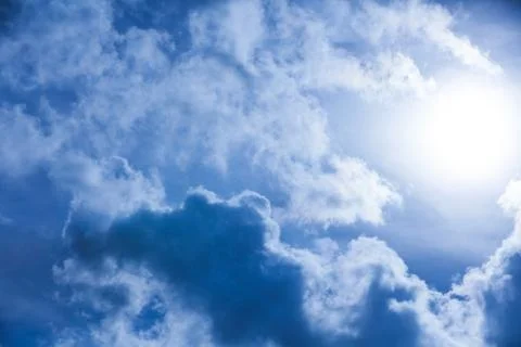 Blue sky with clouds Stock Photos