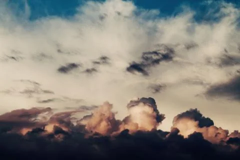 Blue sky with clouds Stock Photos