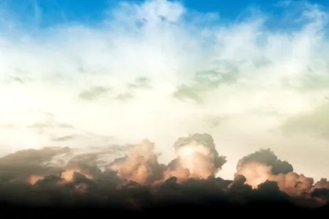 Blue sky with clouds Stock Photos