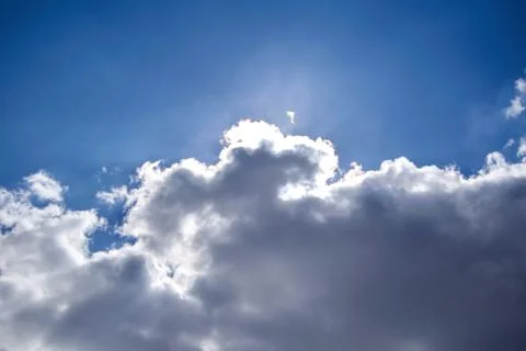Blue sky with clouds. Stock Photos