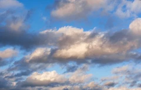 Blue sky with clouds Stock Photos