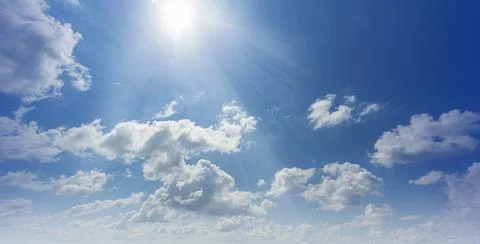 Blue sky with clouds Stock Photos