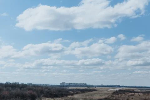Blue sky with clouds. Stock Photos