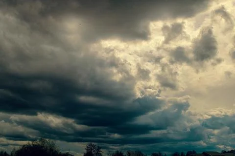 Blue sky with clouds 写真素材